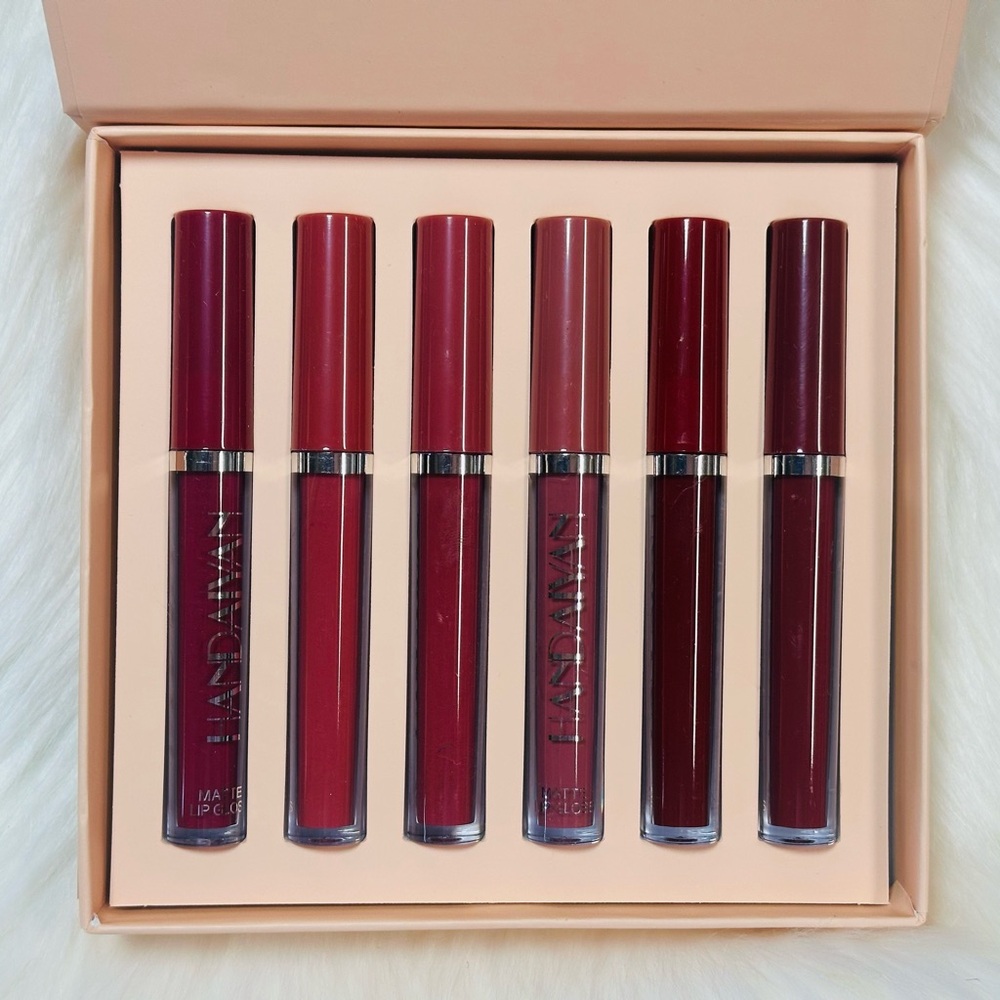 Matte Liquid Lipstick Set - Nude/Pink/Red Shades set of 6 - Picture 3 of 4